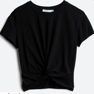Lush - Tamara Cropped Front Knot Knit tee